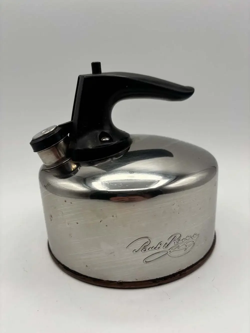 Vintage Paul Revere Ware 1801 Copper Bottom 1 Qt. Whistling Tea Kettle